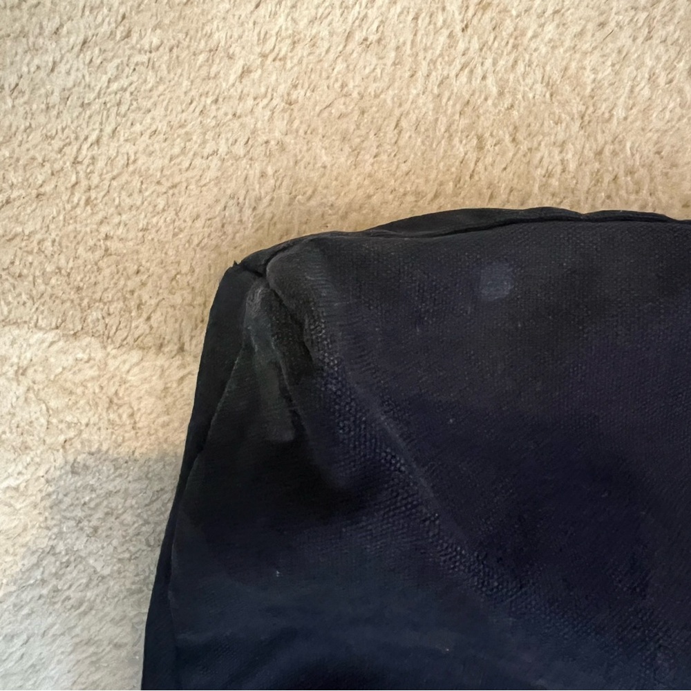 Will Leather Goods Black Canvas Tote with Brown Leather Handles - Picture 5 of 5